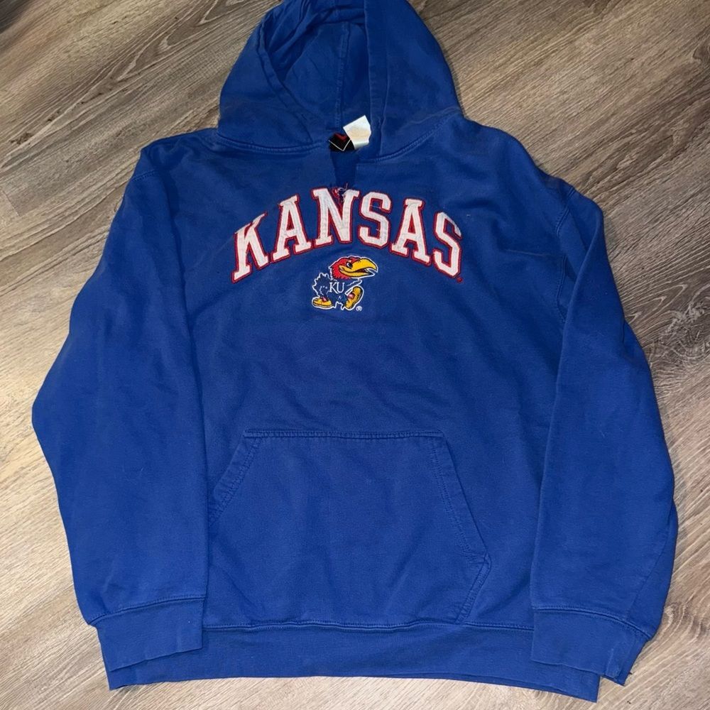 Kansas University Jayhawks vintage Blue Hoodie